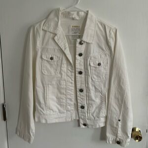 J. Crew white denim jacket